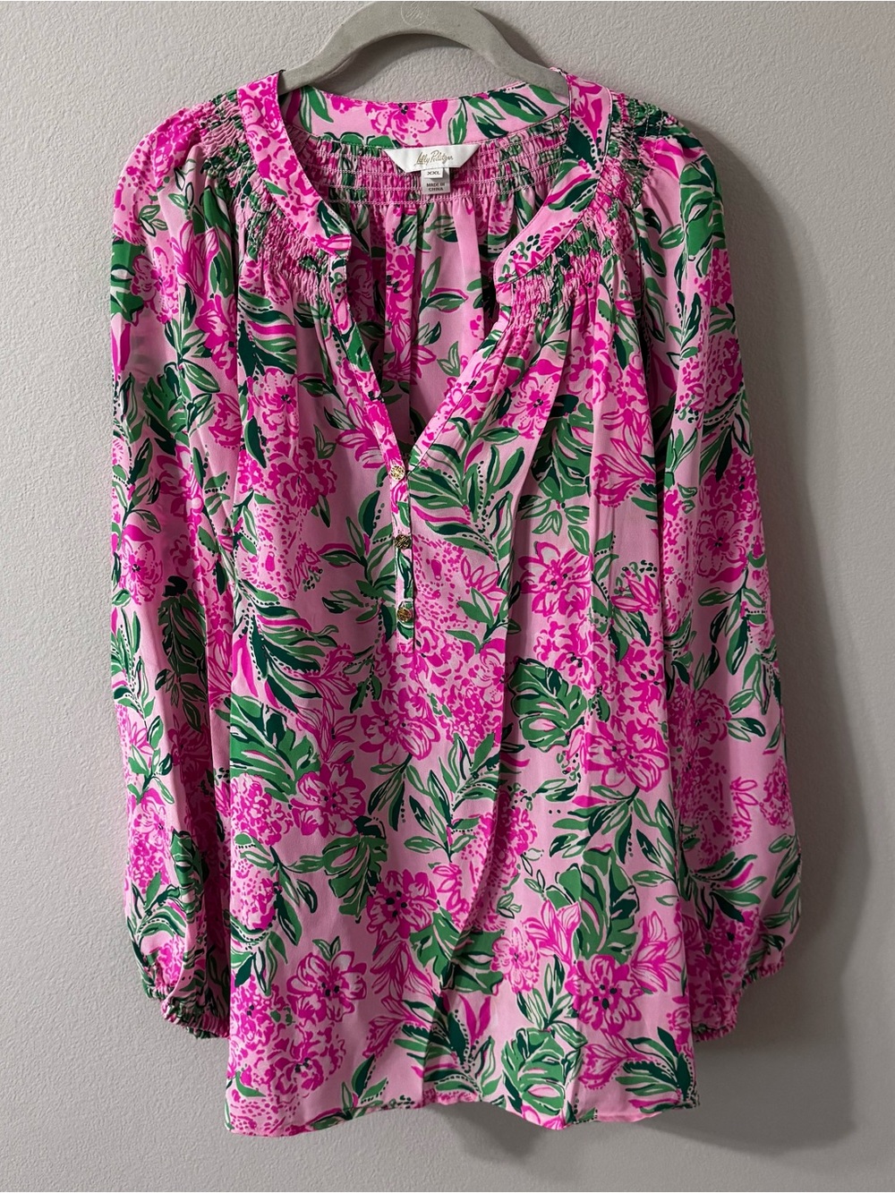 LILLY PULITZER ELSA BLOUSE XXL